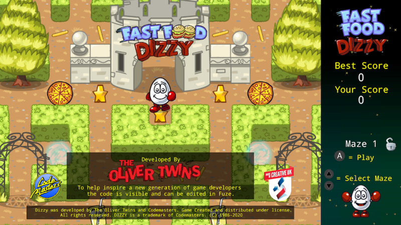 Fast Food Dizzy (Nintendo Switch Fuze Remake) artwork