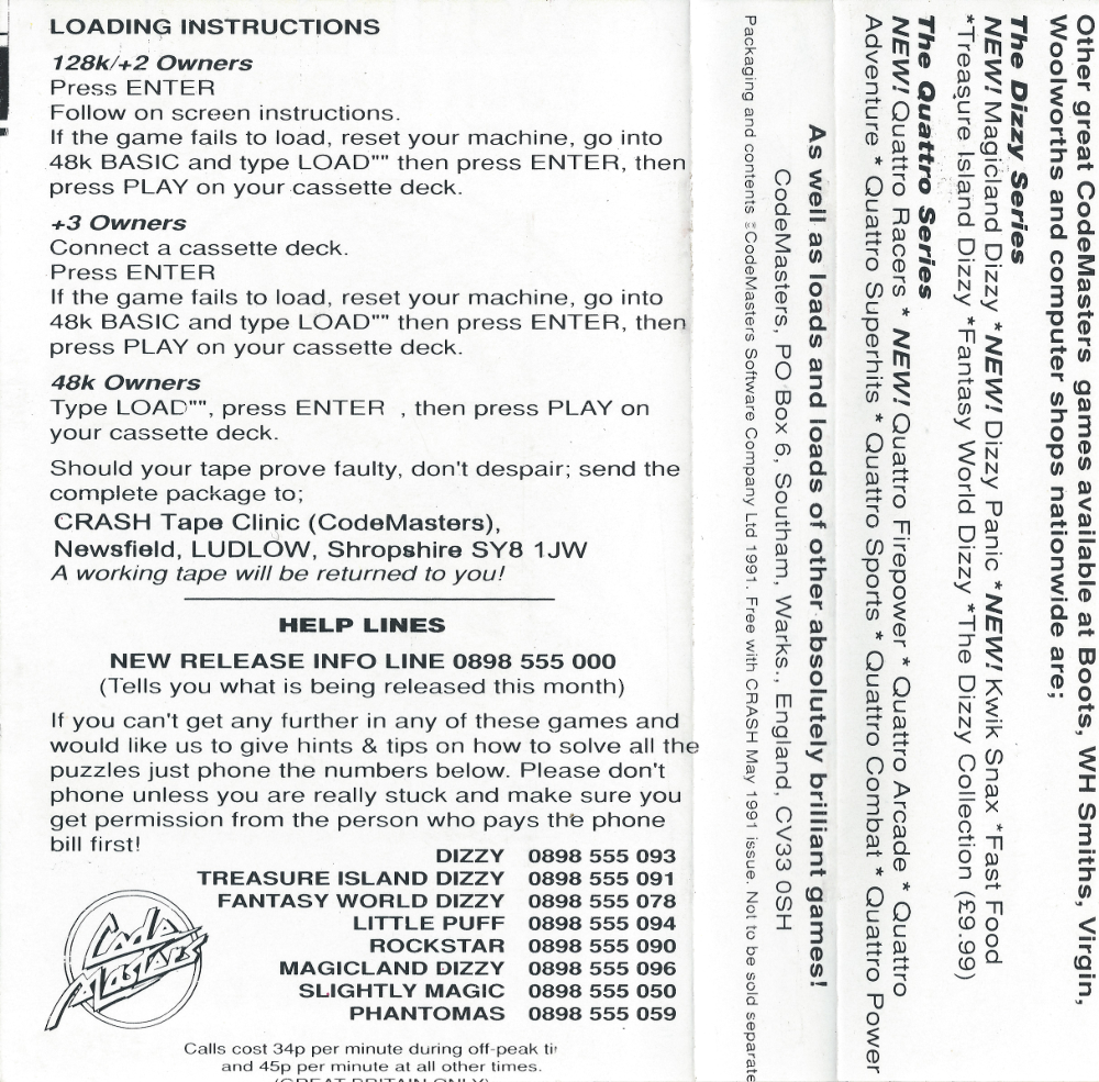 Crash (May 1991) - Back