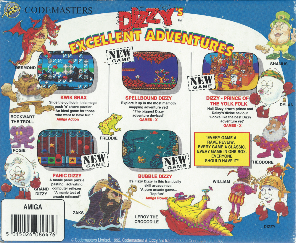 Dizzy's Excellent Adventures - Amiga Back