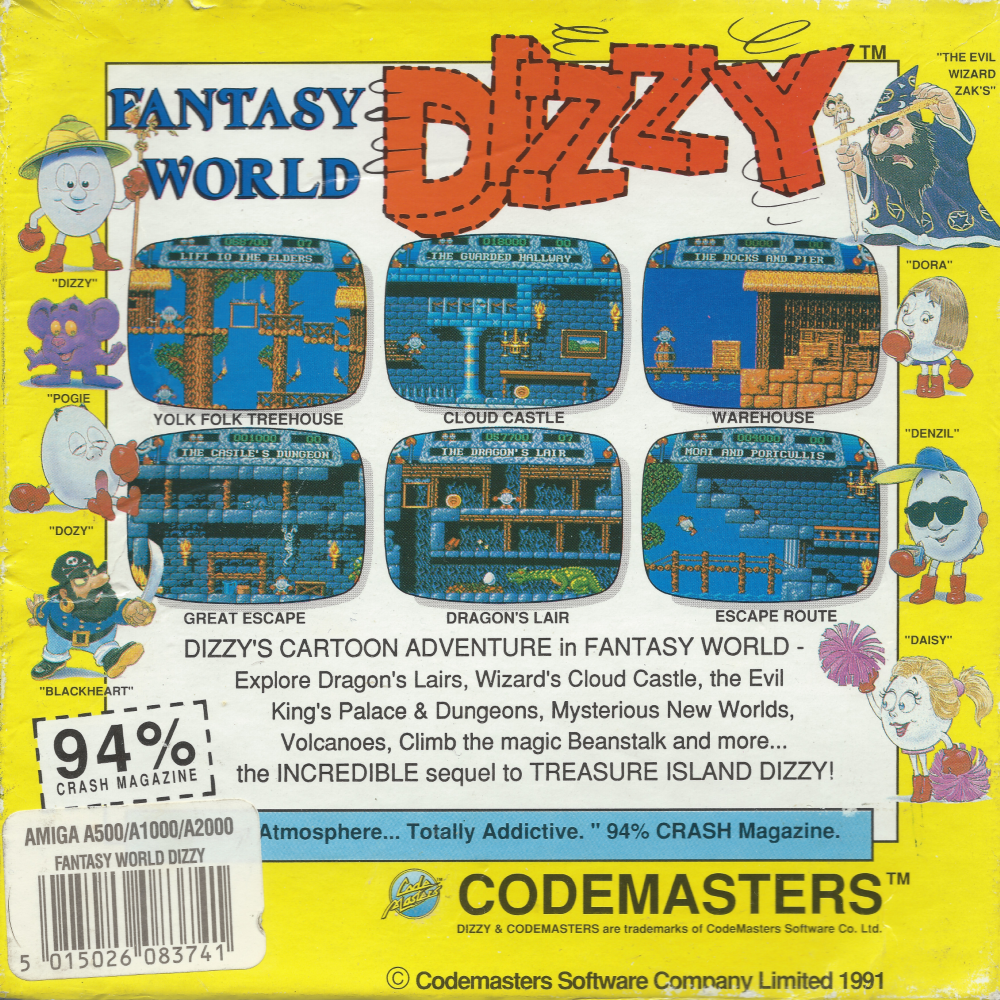 Fantasy World Dizzy - Amiga Back