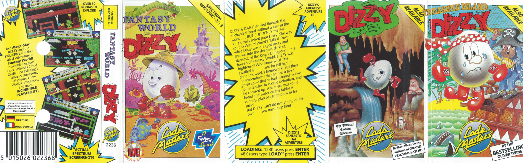 Fantasy World Dizzy - Spectrum Front