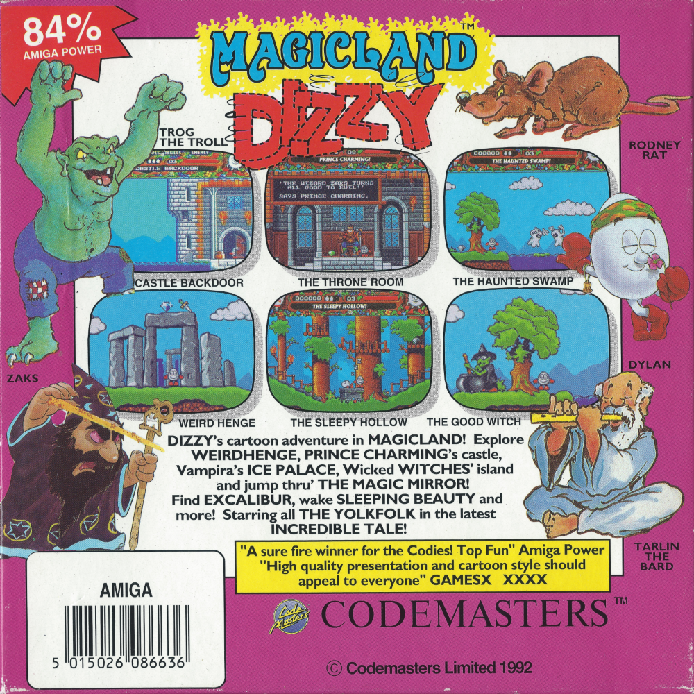 Magicland Dizzy - Amiga Back