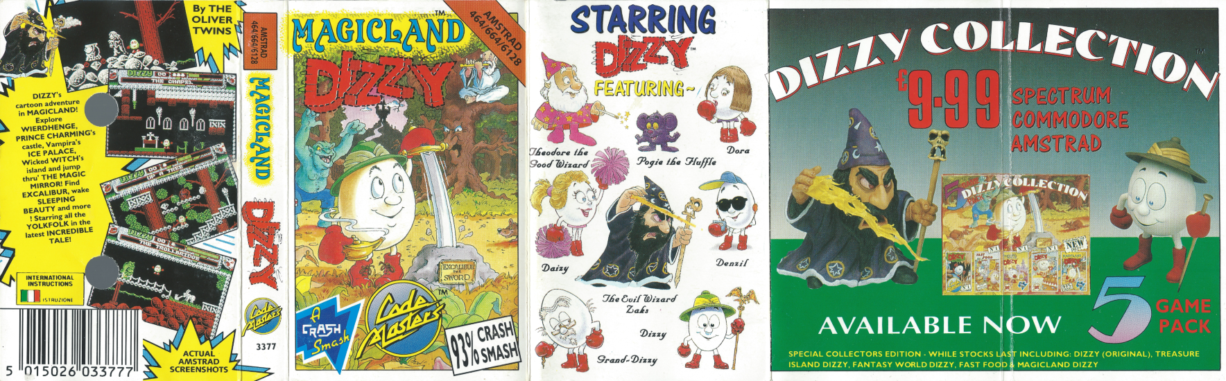 Magicland Dizzy - Amstrad Front