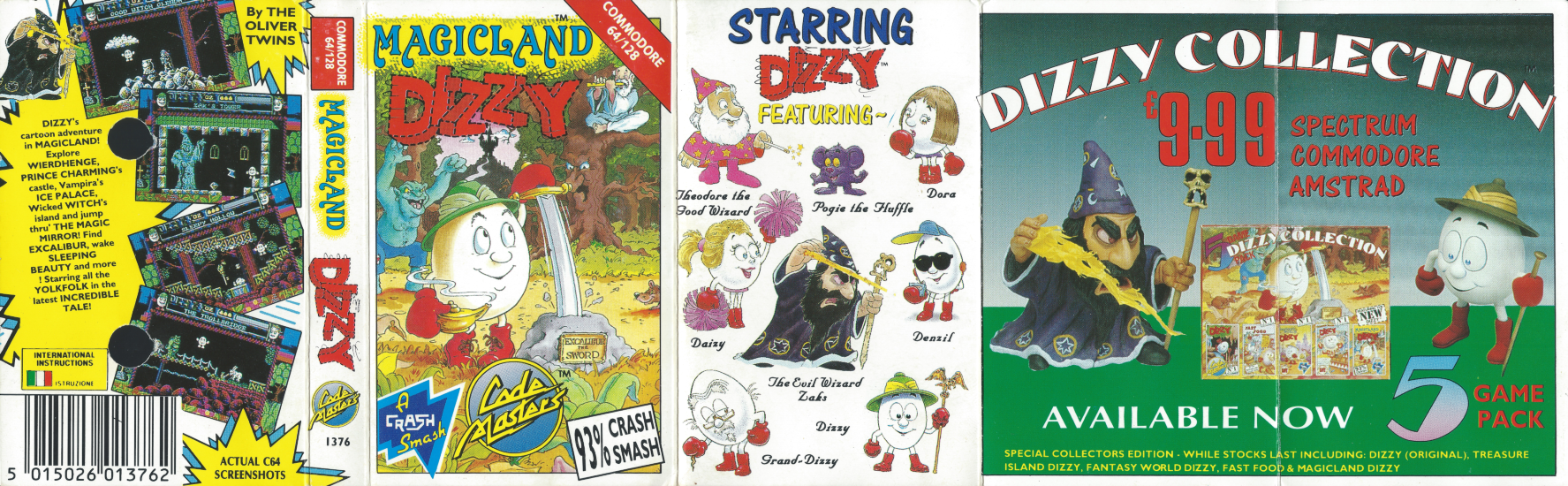 Magicland Dizzy - C64 Front