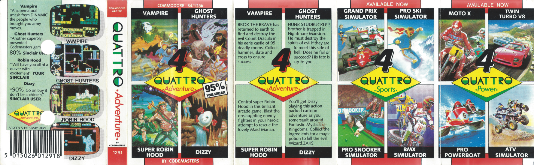 Quattro Adventure - C64 Front