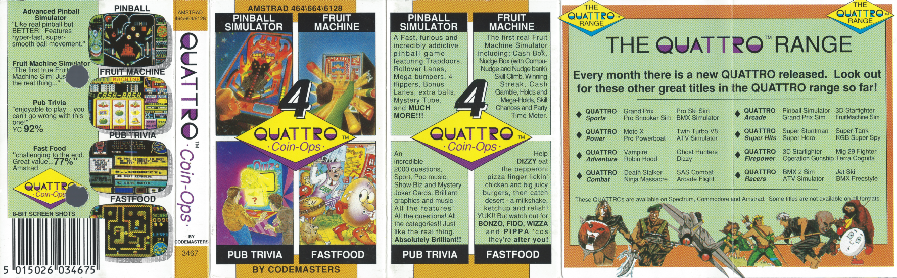 Quattro Coin Ops - Amstrad Front