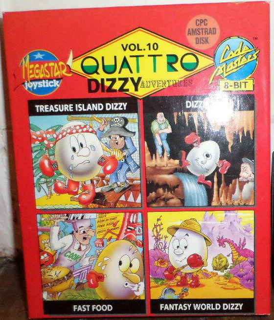 Quattro Dizzy Adventures - Amstrad Disk Front