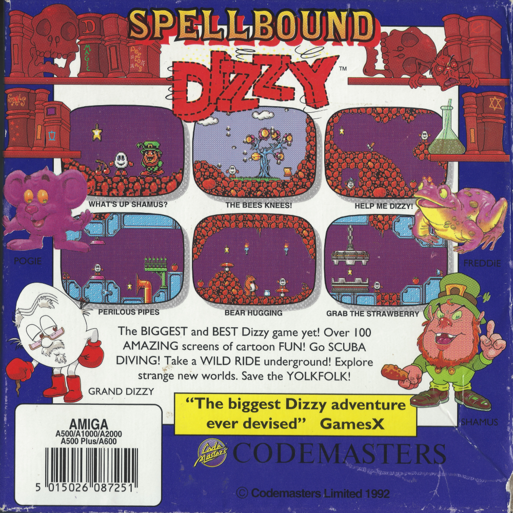 Spellbound Dizzy - Amiga Back