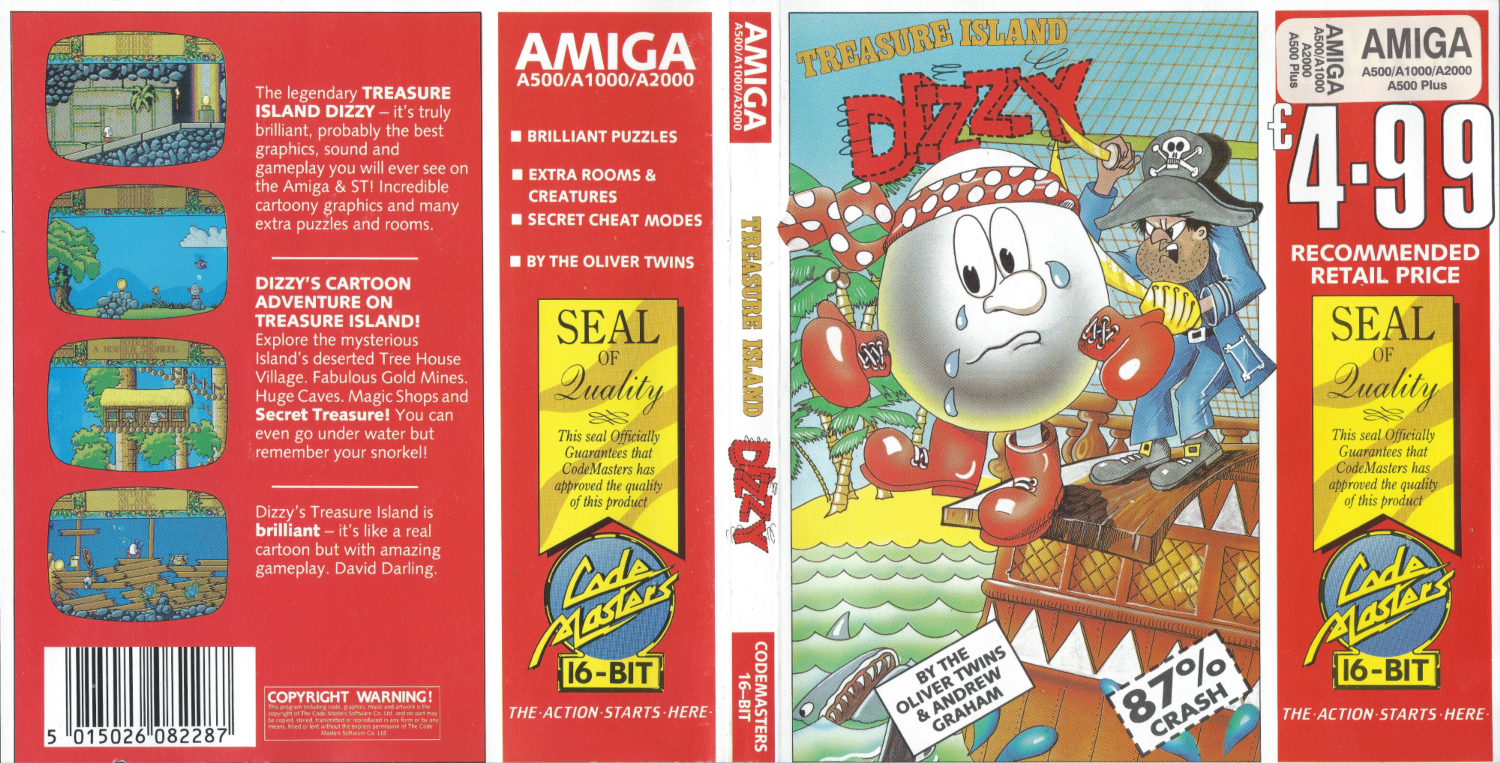 Treasure Island Dizzy - Amiga Front
