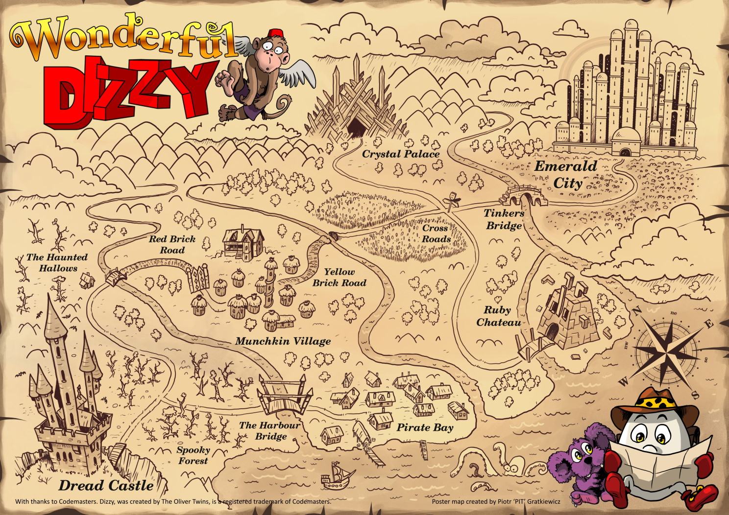 Poster: Wonderful Dizzy Map