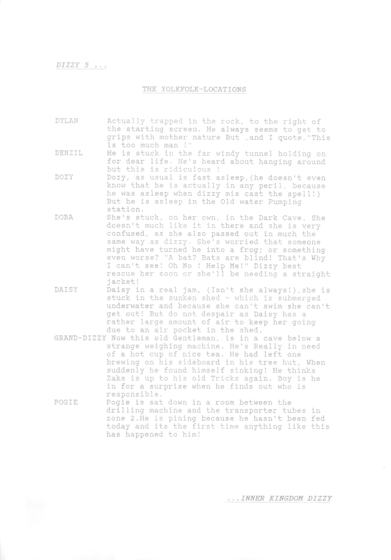 Spellbound Dizzy - Notes #2