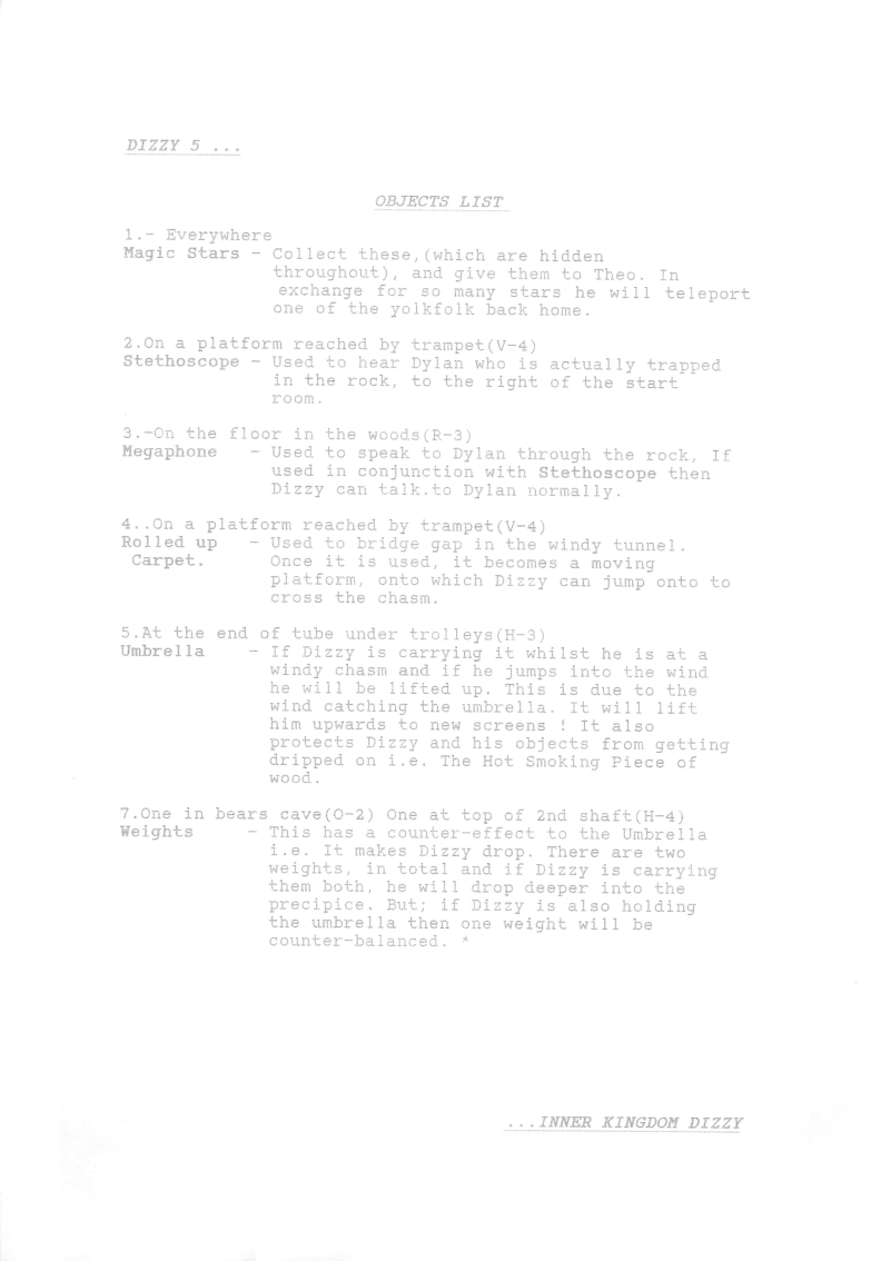 Spellbound Dizzy - Notes #3