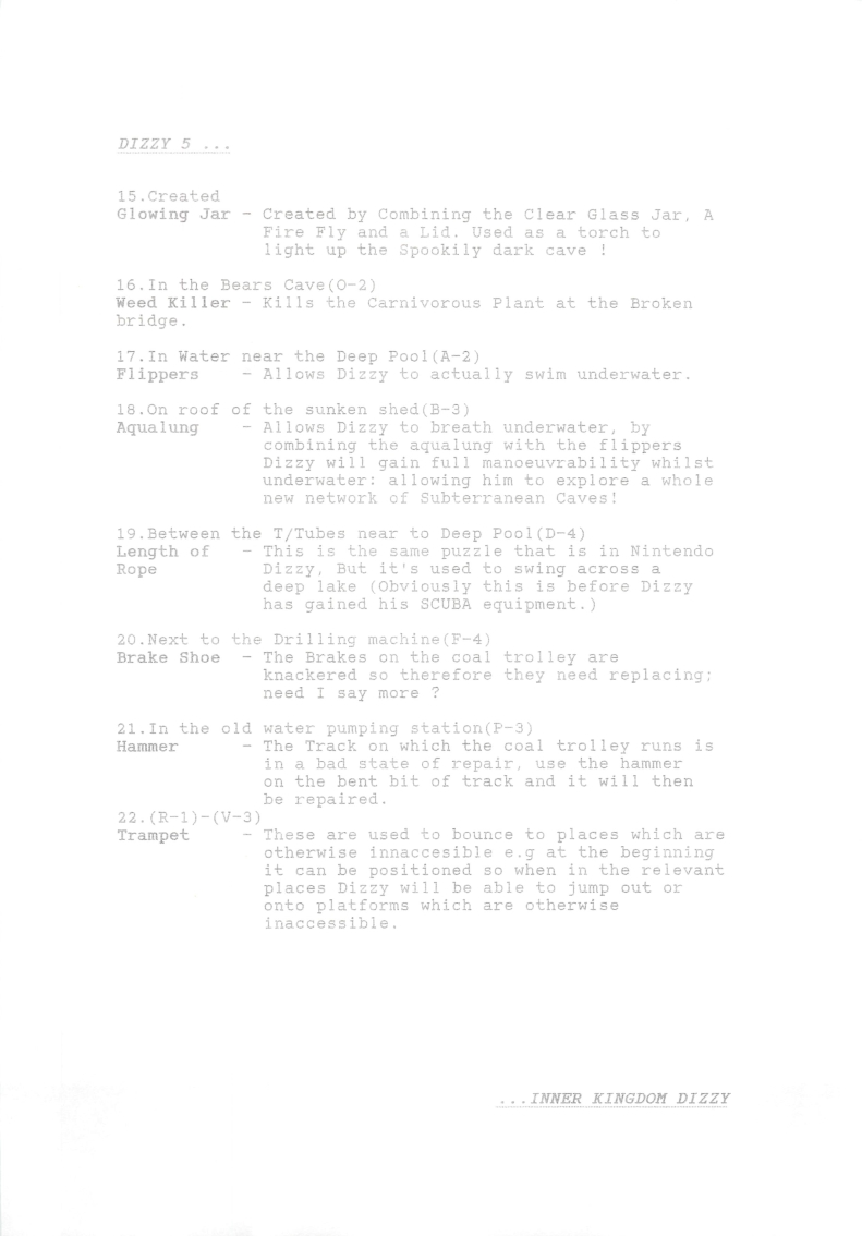 Spellbound Dizzy - Notes #5
